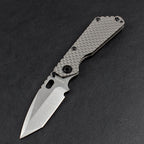 8.5'' New CNC Stone Wash D2 Blade Full T4C Titanium Handle Folding Camping Pocket Tool DF89