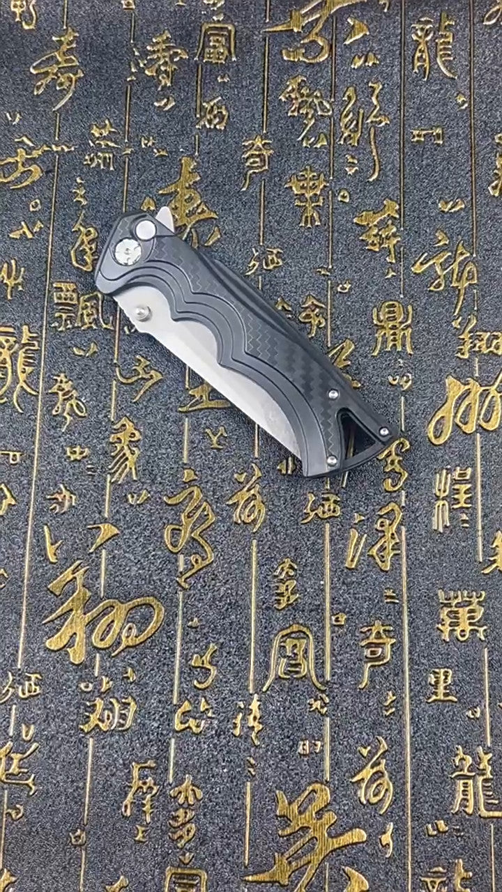 9'' New 8cr13mov Blade Fiber glass Handle Folding Camping Knife VT5225