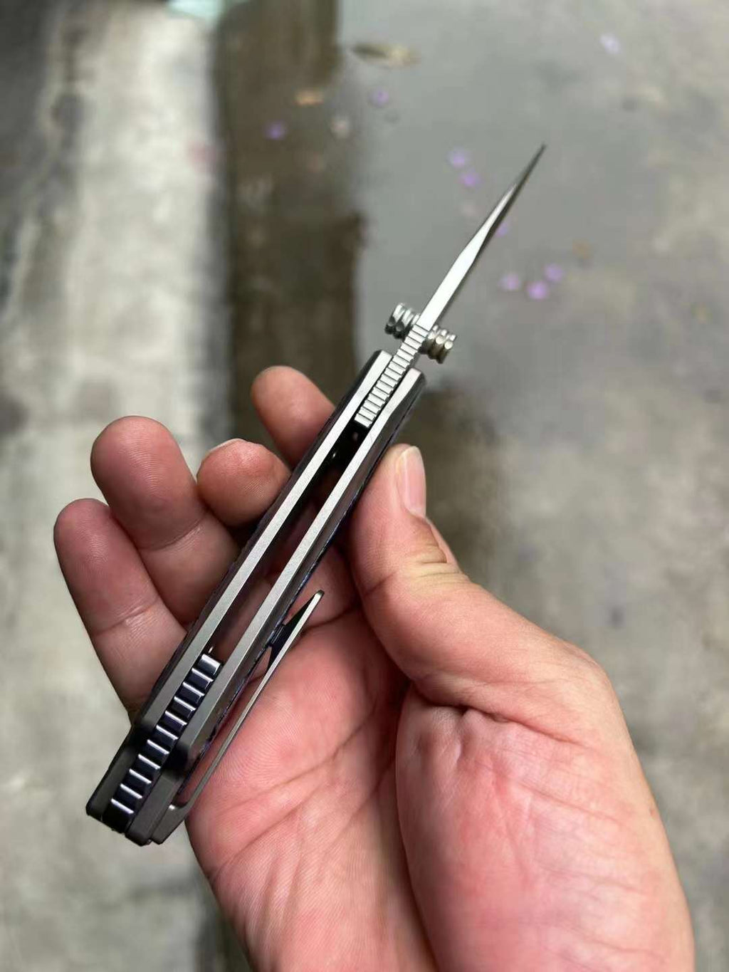 8.5'' New Folding Knife M390 Blade Full T4C Titanium Handle Pocket Camping Knife VTF26