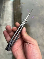 8.5'' New Folding Tool M390 Blade Full T4C Titanium Handle Pocket Camping Tool VTF26