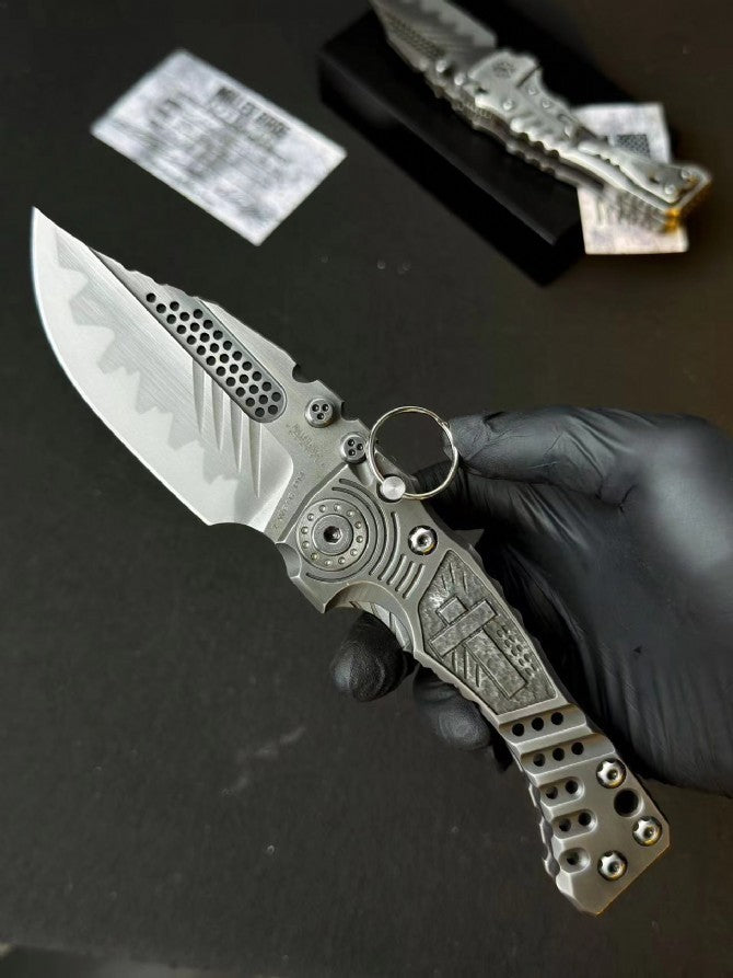 10" New CNC Z-Wear Steel Blade T4C Handle Camping Folding Knife VTF161