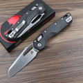 9''New CNC StoneWash M390 Blade Carbon Fibre Handle Camping Folding Knife VTF66