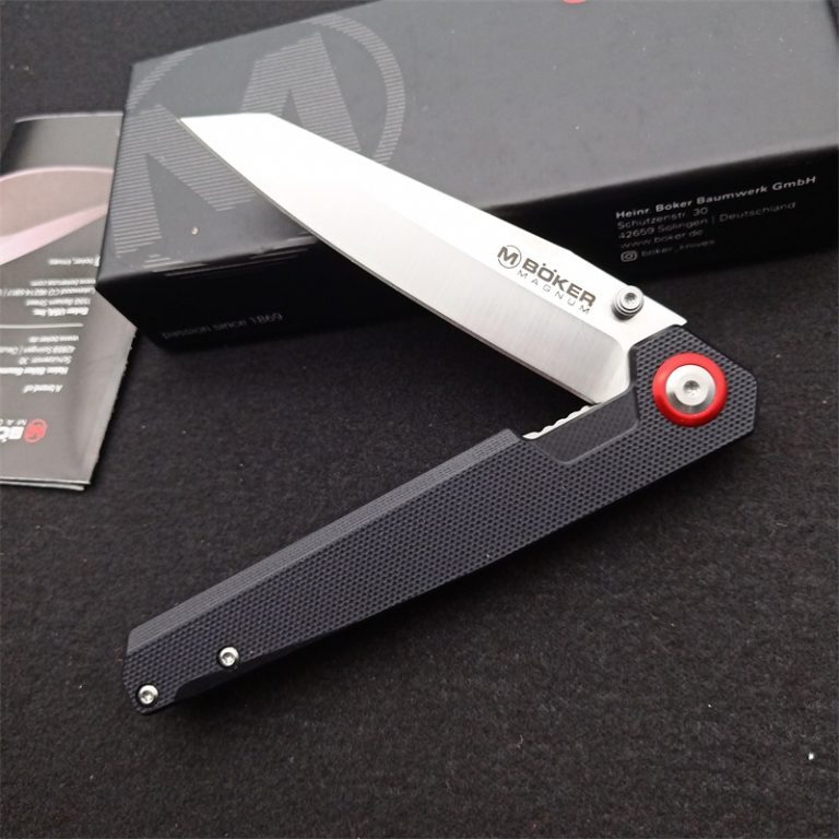 8'' New CNC Fast Opening 440B Steel Blade G10 Handle Camping Folding Knife VTF27