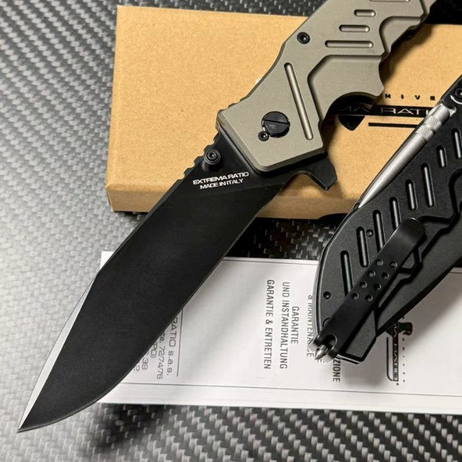 10'' New CNC N690 Blade Aluminum Handle Pocket Folding Knife VTF106