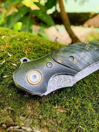 8'' New Folding Tool VG10 Damascus Blade Wood Handle Camping PocketTool VTF99