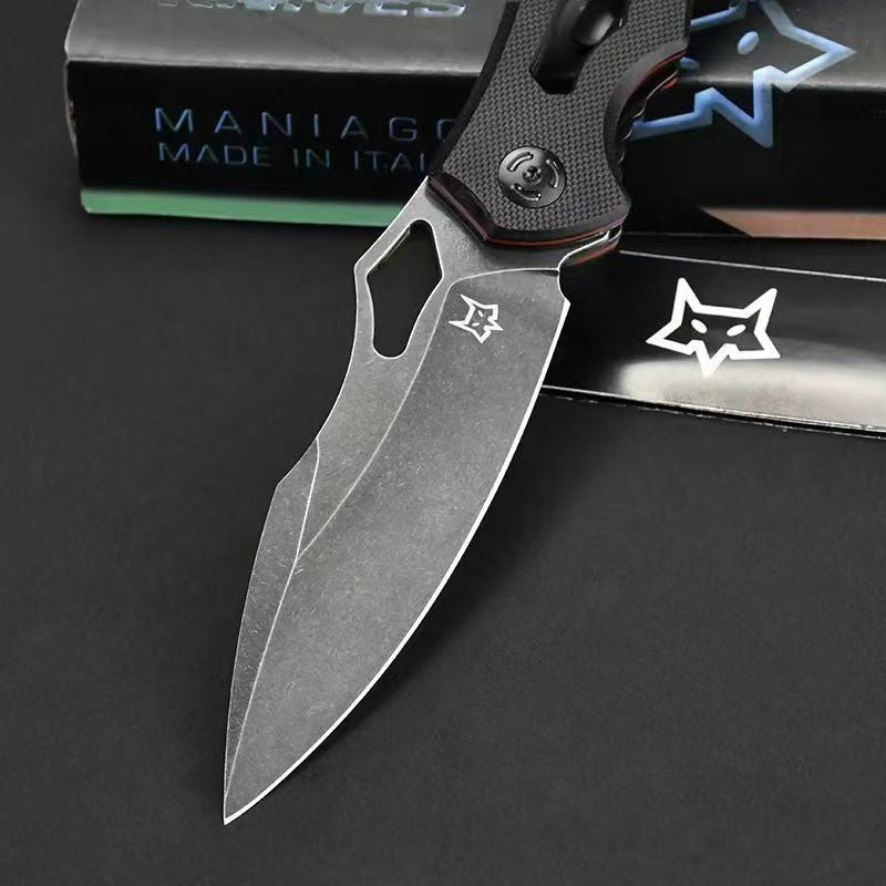 New N690 Steel Blade G10 Handle Folding Camping Knife VTF07