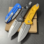 9.5'' New CNC Stone wash N690 Blade Aluminum Handle Survival Folding Tool VTF76