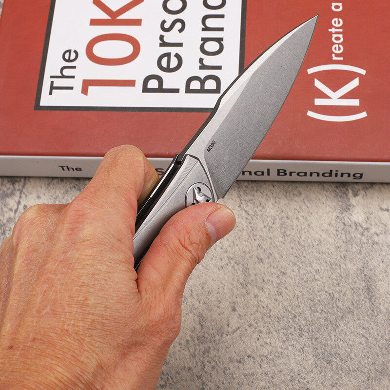New Fast Opening M390 Steel Blade Full T4C Titanium Handle  Pocket Camping Folding Knife VTF160