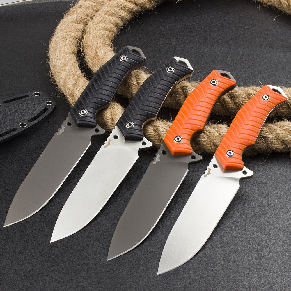 10'' New CNC DC53 Steel 5MM Blade G10 Handle Camping Knife VTH76