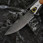 New VG10 Damascus Blade Wood Handle Collection Folding Tool VTF182