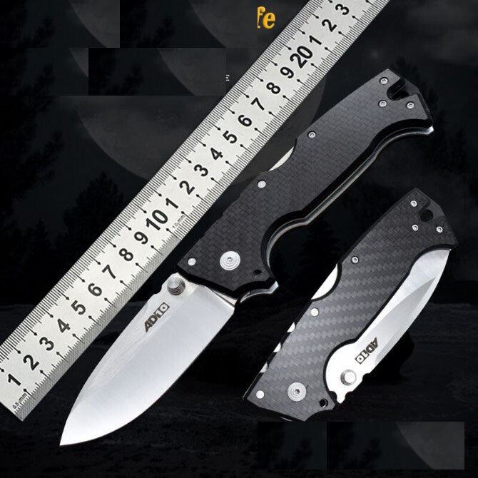 New M390 Steel Blade carbon fiber Handle Pocket Back Lock Camping Folding Knife VTF190