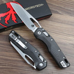 9''New CNC StoneWash M390 Blade Carbon Fibre Handle Camping Folding Tool VTF66