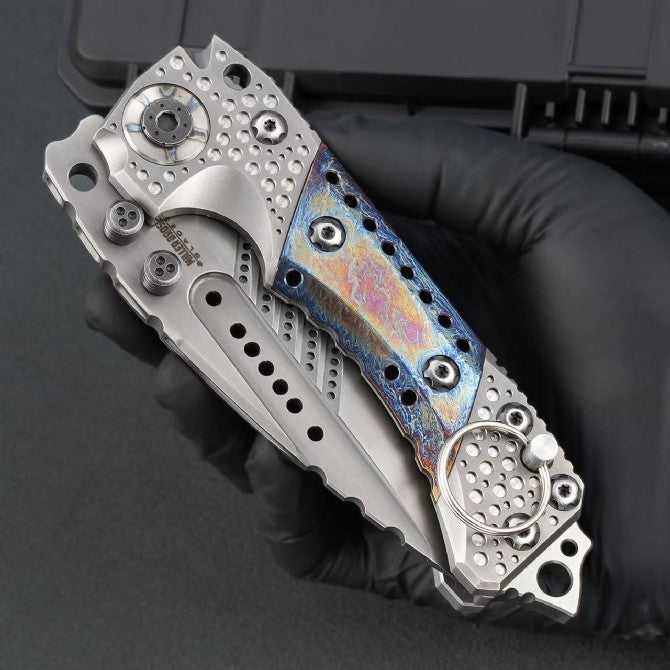 10"New CNC Large Z-Wear Steel Blade T4C Handle Folding Knife VTF24