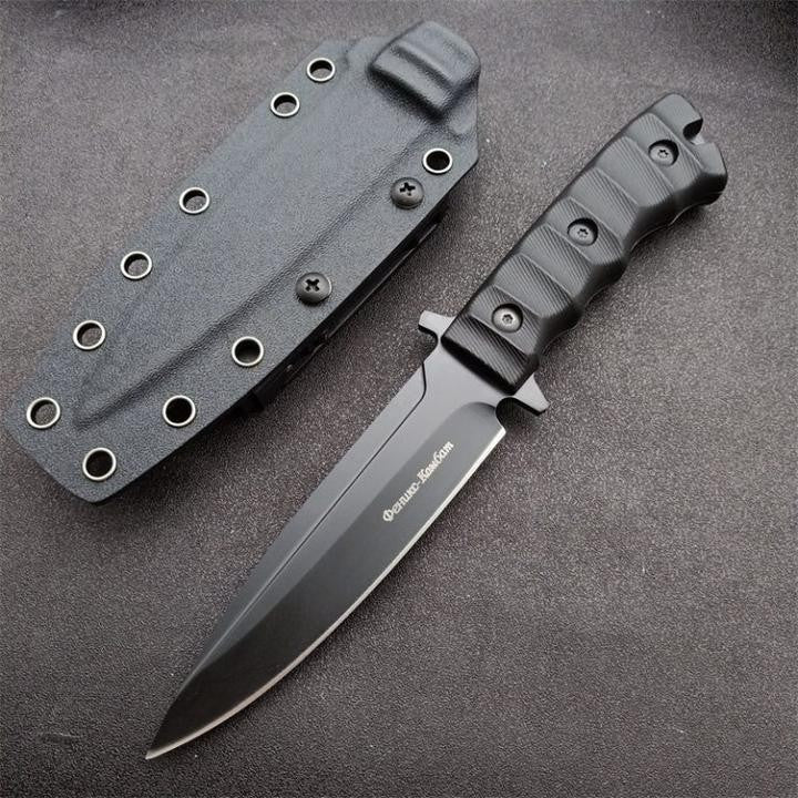 9'' New D2 Fixed Blade Nylon Glass Fiber Handle Collection Knife VTH06