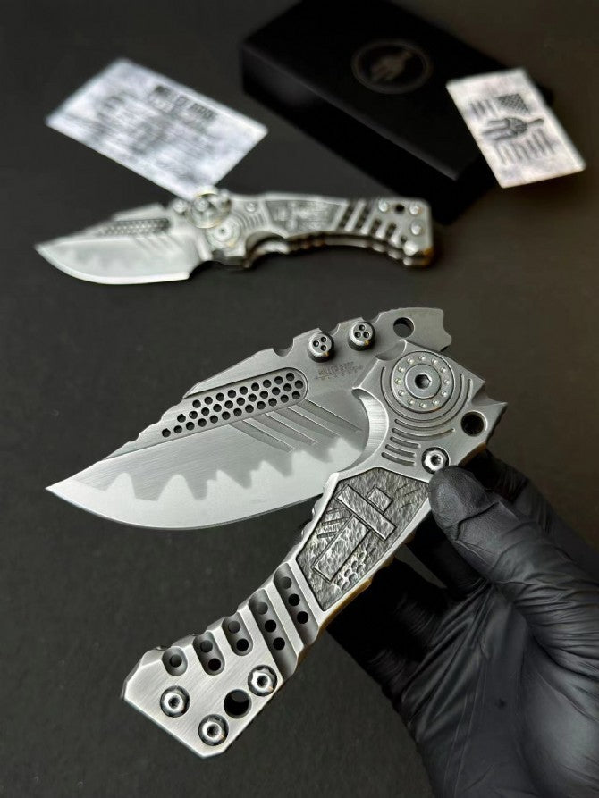 10" New CNC Z-Wear Steel Blade T4C Handle Camping Folding Knife VTF161