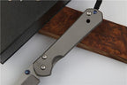 7'' New CNC D2 Blade Sebenza StyleFull T4C Titanium Handle  Folding Tool DF23T