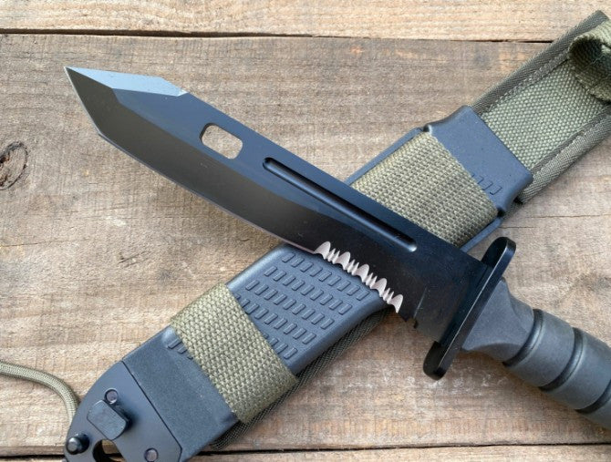 12'' New 440C Blade Nylon Fiber Glass Handle Camping KnifeVTH66