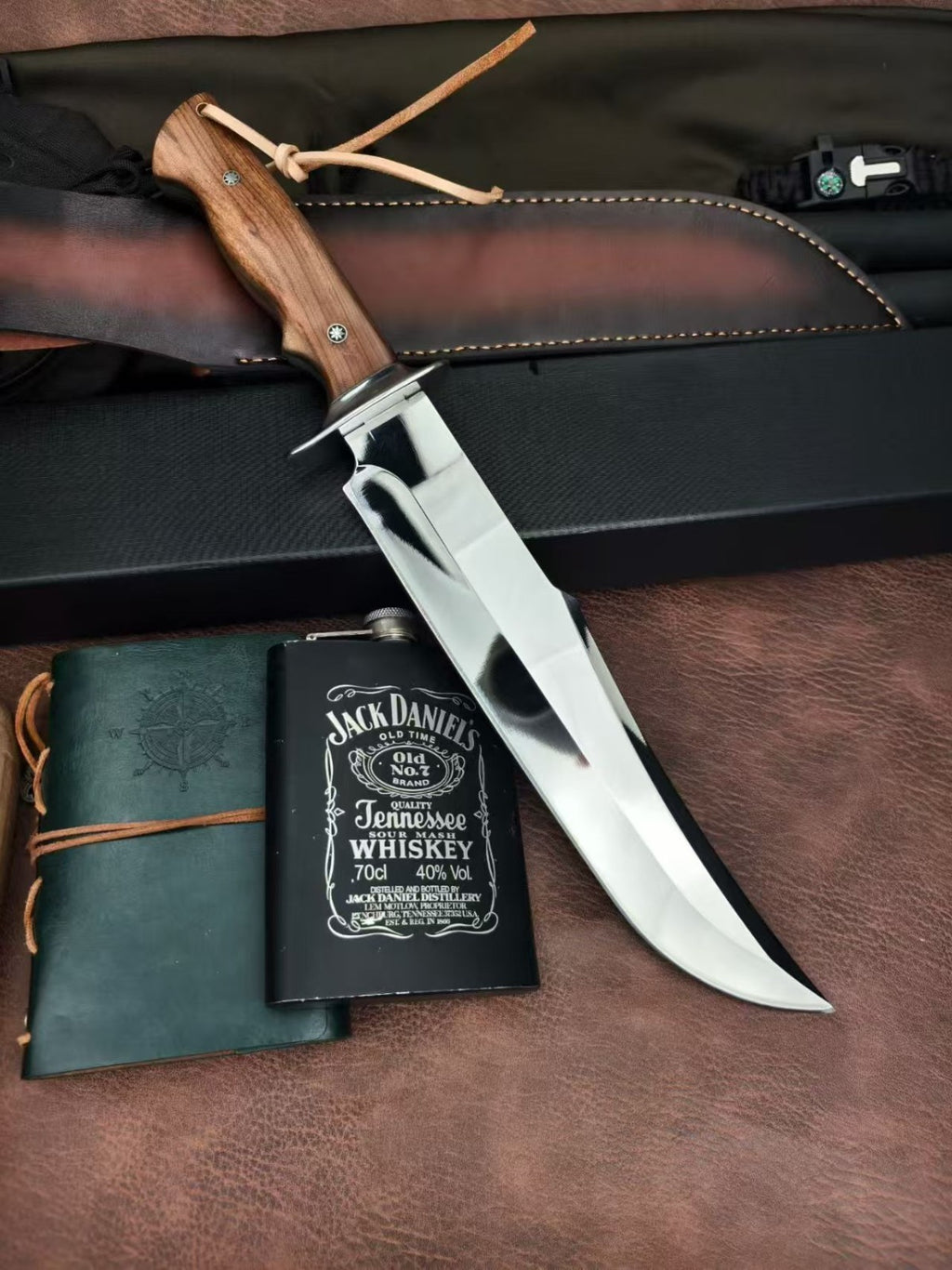 16'' New Mirror Light M390 Steels Wood handle Camping Knife M8