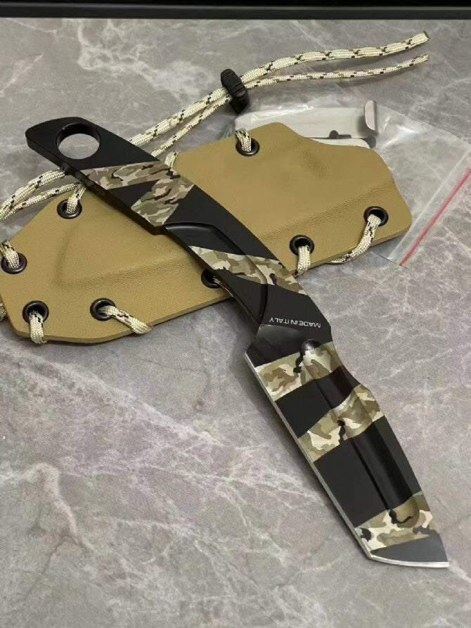9'' New N690 Steels Blade Full Tang Camping Knife VTH80