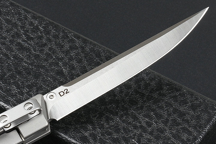 7.5'' New CNC D2 Steel Blade Full T4C Titanium Handle Pocket Camping Hiking Folding Knife DF43