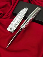 7'' New M390 Steel Blade Carve Sexy Portrait Aluminum Handle Folding Tool VTF04