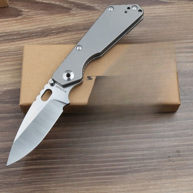 8'' New CNC CPM154 Blade Full T4C Titanium Handle Pocket Camping Folding Knife VTF54