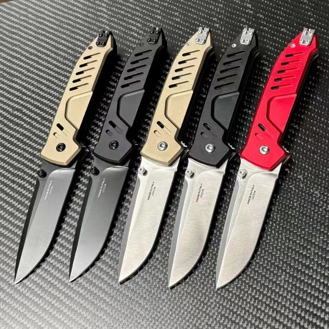 New N690 Blade Aluminum Handle Camping Pocket Folding EDC Knife VTF118