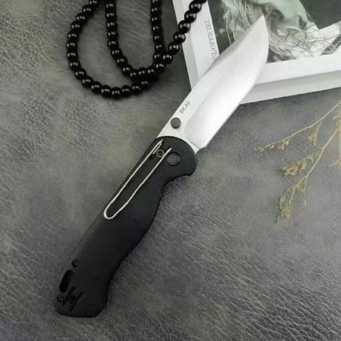 8.5''New 440C Blade Nylon Fiber Handle Camping Folding Pocket Knife BK40