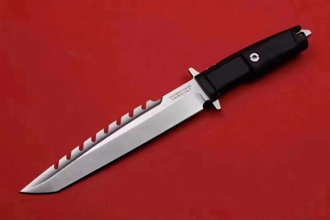 New N690 Steel Fixed Blade Forprene Handle Camping Knife VTH10