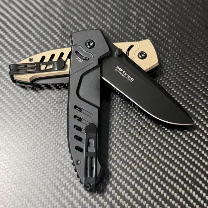 New N690 Blade Aluminum Handle Camping Pocket Folding EDC Knife VTF118
