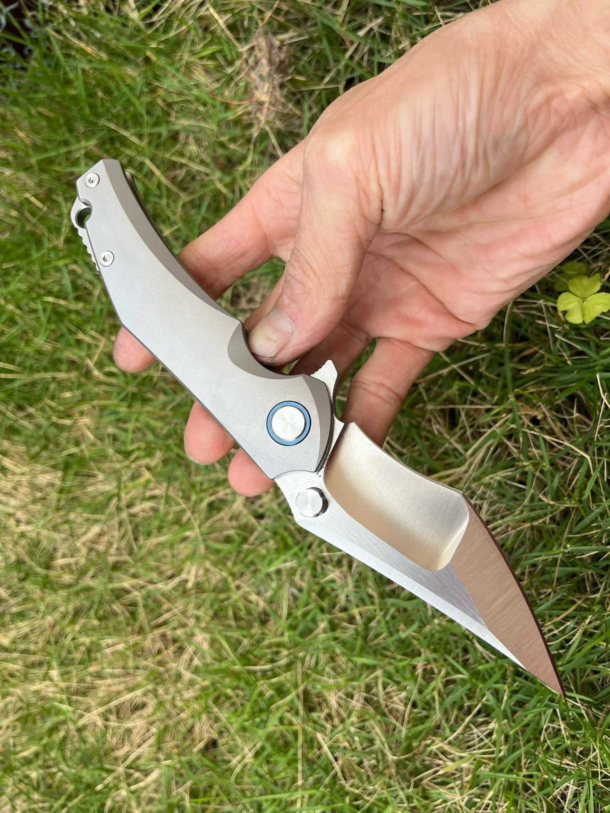 8'' New VG10 Blade Full T4C Titanium HandleFolding Camping Pocket Knife VTF200
