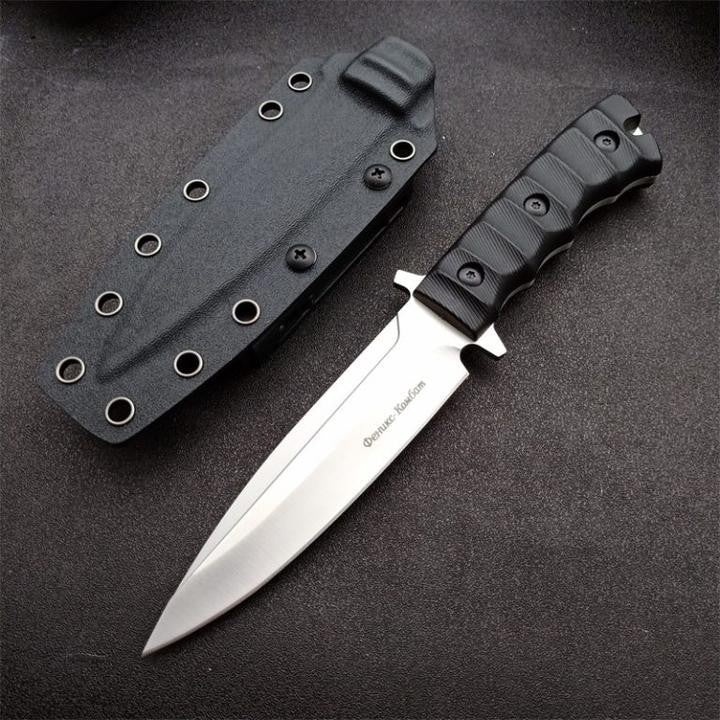 9'' New D2 Fixed Blade Nylon Glass Fiber Handle Collection Knife VTH06