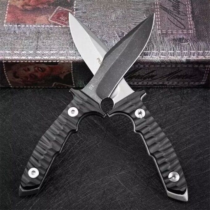 8'' New CNC D2 Blade Full Tang G10 Handle Sharp Knife VTH69
