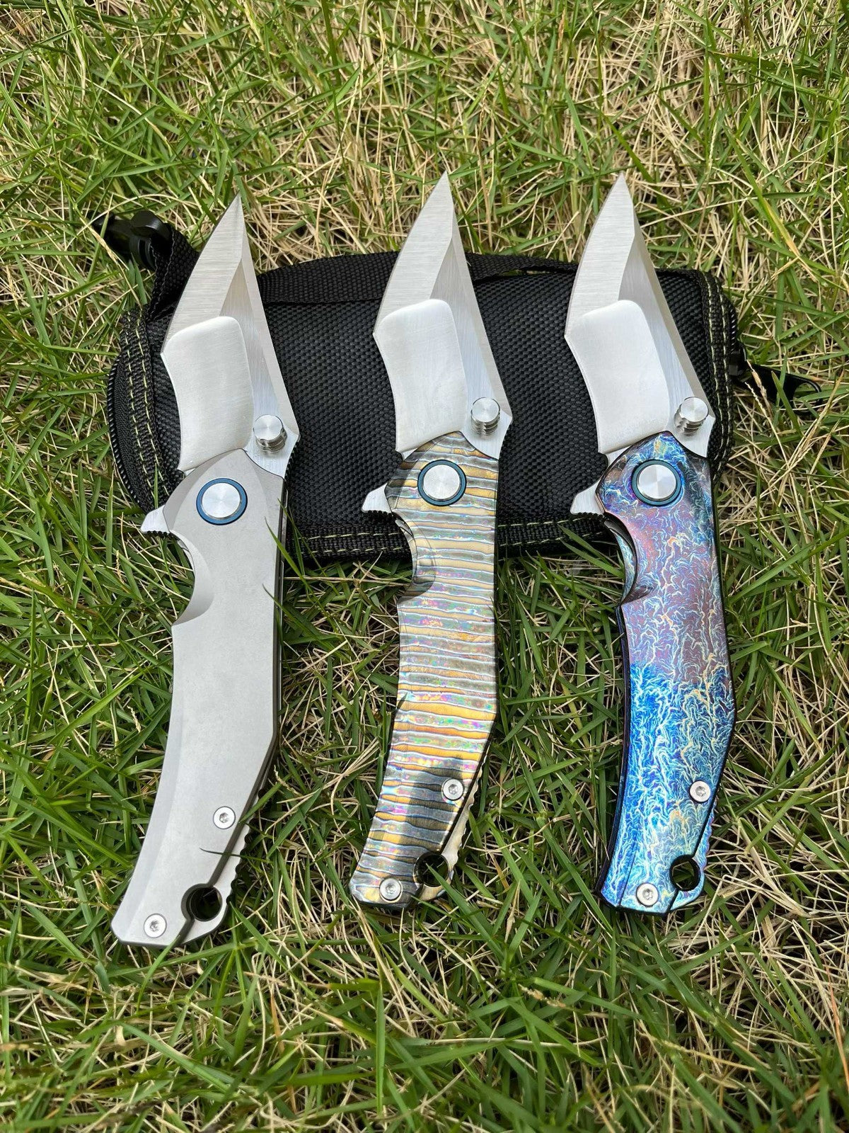 8'' New VG10 Blade Full T4C Titanium HandleFolding Camping Pocket Knife VTF200