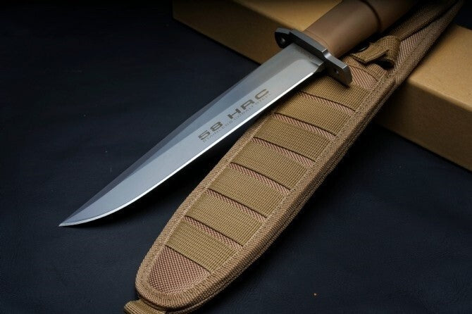 New Collection N690 Steel Fixed Blade FORPRENE Handle Camping OutdoorKnife VTH98