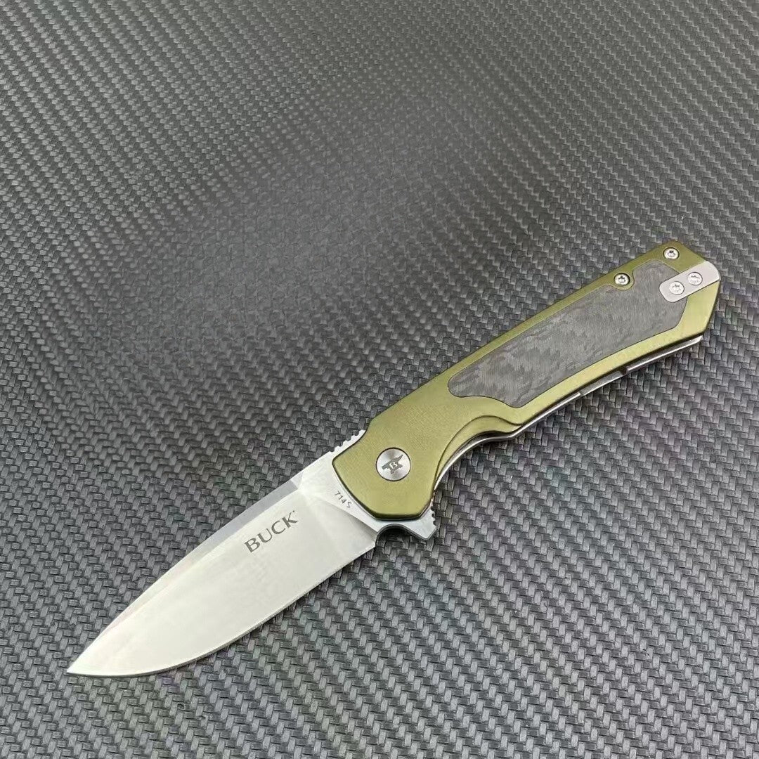 7'' New D2 Blade Steels Handle Pocket Folding Camping Knife DF02