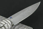 New CNC D2 Blade Sebenza 21 Style Full T4C Titanium Handle Pocket Camping Folding Tool DF05