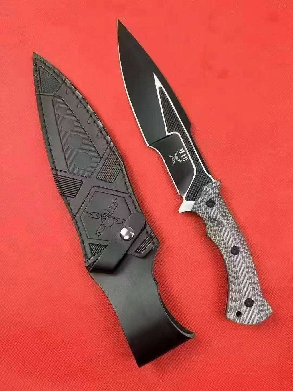 New CNC 7Cr13Mov Steels Fiber Glass handle Collection Knife M48