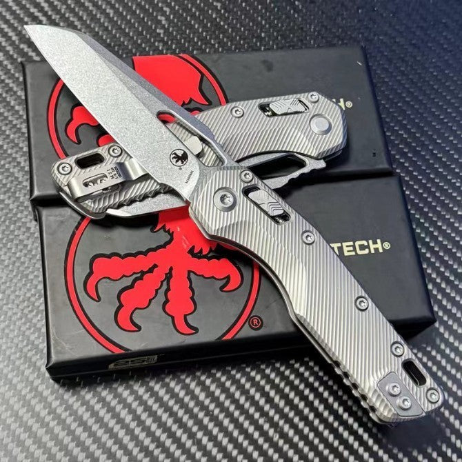 New Stone Wash M390 Steel Blade Full T4C Titanium Handle Pocket Survival Folding Knife VTF66T