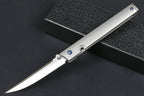 7.5'' New CNC D2 Steel Blade Full T4C Titanium Handle Pocket Camping Hiking Folding Tool DF43