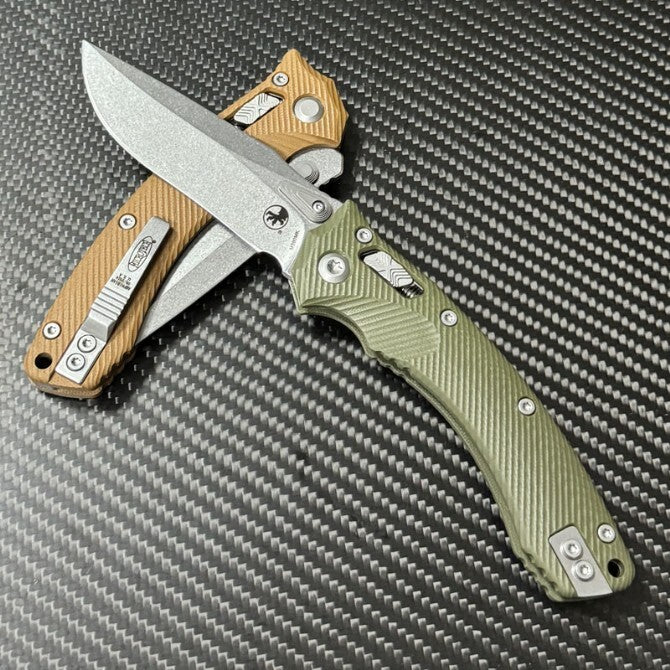 9''New StoneWash M390 Blade G10 Handle Pocket Folding Camping Knife VTF110G