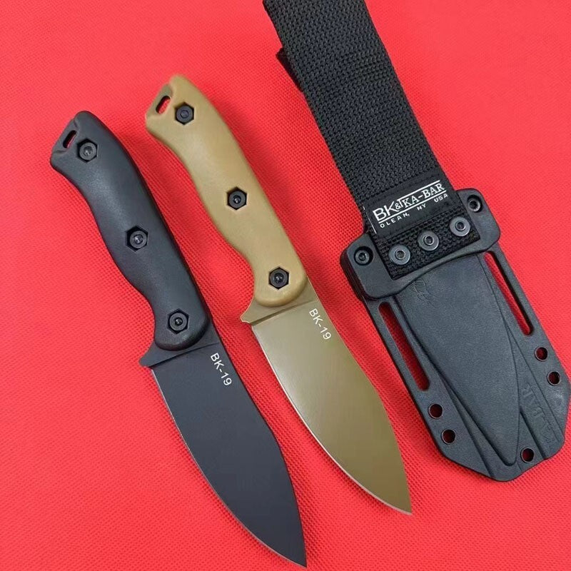 2Pcs/Lot 9'' New D2 Blade GlassFibre Handle Full Tang Camping Knife BK19