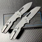 7'' New S35VN Blade Full T4C Titanium Handle Folding Camping Pocket Tool VTF83T