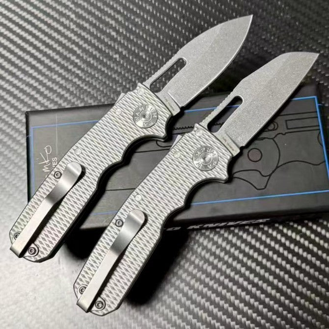 7'' New S35VN Blade Full T4C Titanium Handle Folding Camping Pocket Knife VTF83T