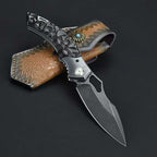 8.5'' New Manual Folding Tool UZI Steels Blade Ebony Handle Folding Tool VTF67