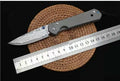 7'' New Damascus Blade Sebenza 21 Style Full T4C Titanium Handle Pocket Camping Folding DF23M