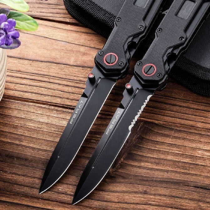 9.5''New Manual Folding Knife D2 Blade G10 Handle Pocket Knife VTF87