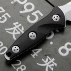 8'' New M390 Steel Stone Wash 4MM Blade G10 Handle Full Tang Camping Tool VTH74