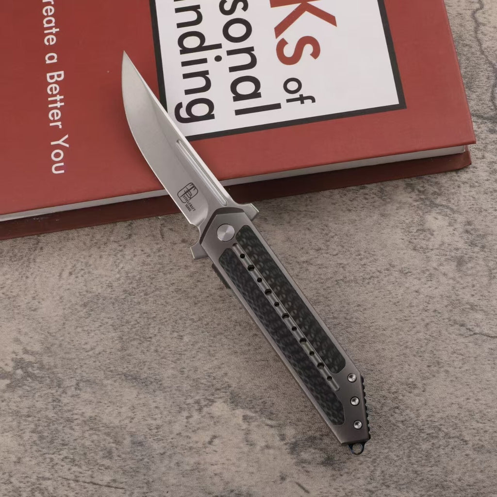 8.5''New Manual Folding Knife S35VN Blade Full T4C Titanium Handle Pocket Camping Knife VTF70