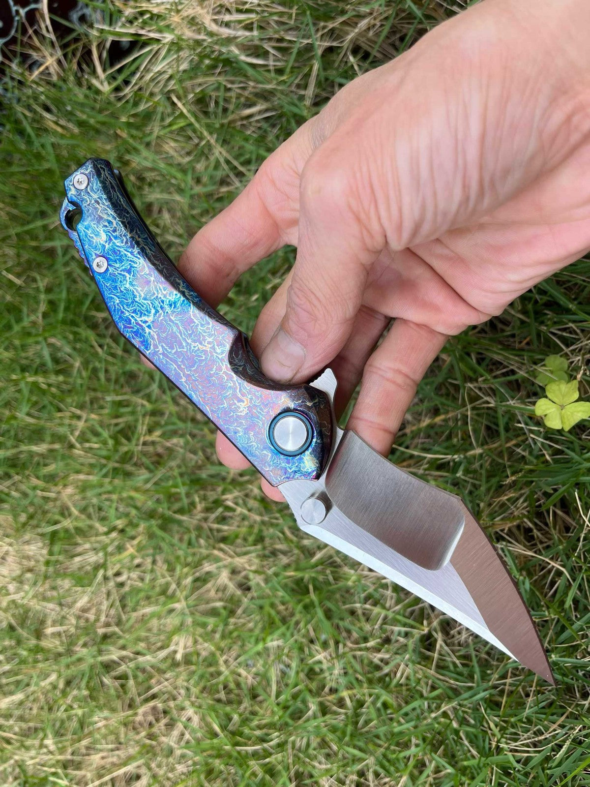 8'' New VG10 Blade Full T4C Titanium HandleFolding Camping Pocket Knife VTF200
